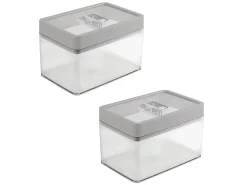 Sunware Schüssel & Schalen-Sigma home 1,65 Liter Set von 2 Vorratsdose - Grey