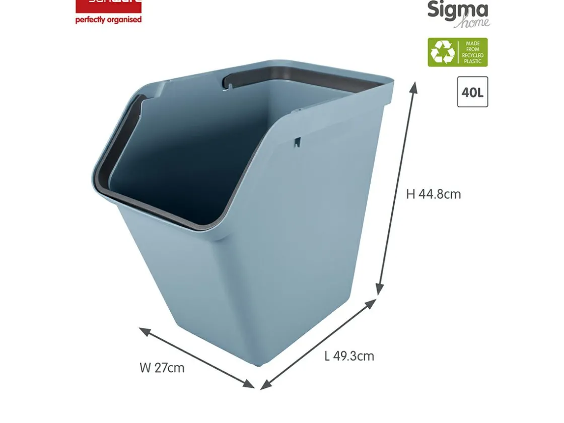 Sunware Aufbewahrungsboxen^Sigma home 40 Liter Sortiereinheit mit deckel - Blue