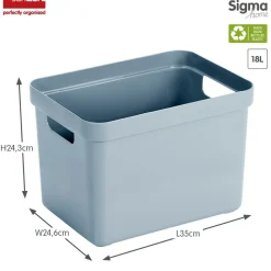 Sunware Aufbewahrungsboxen^Sigma home 18 Liter Aufbewahrungsbox - Blue