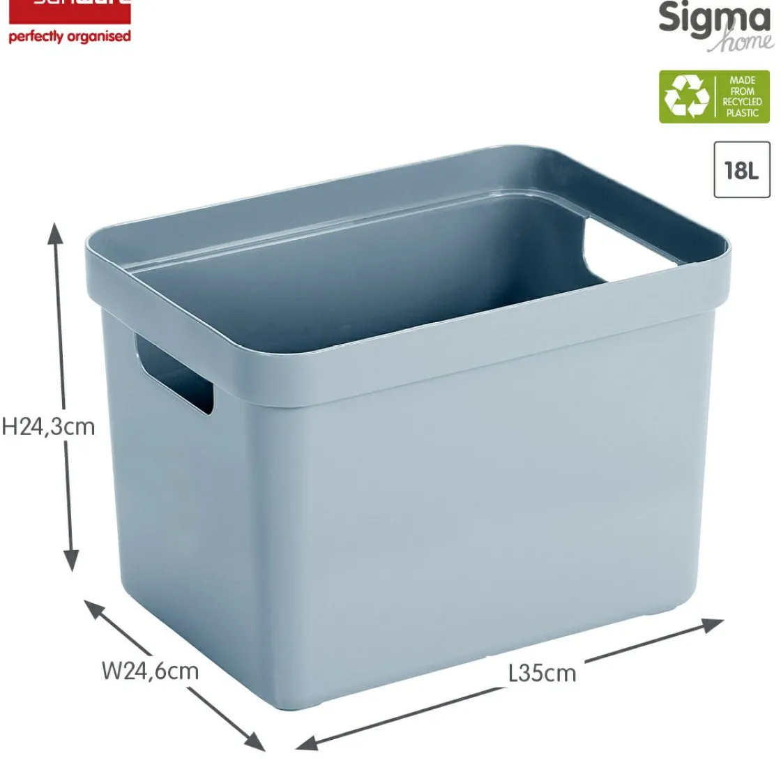 Sunware Aufbewahrungsboxen^Sigma home 18 Liter Aufbewahrungsbox - Blue