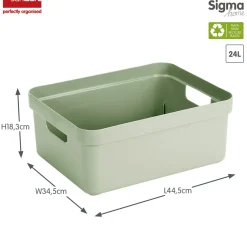 Sunware Aufbewahrungsboxen-Sigma home 24 Liter Aufbewahrungsbox - Green