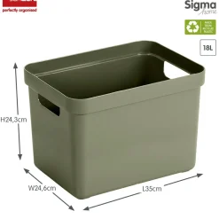 Sunware Aufbewahrungsboxen-Sigma home 18 Liter Aufbewahrungsbox - Darkgreen