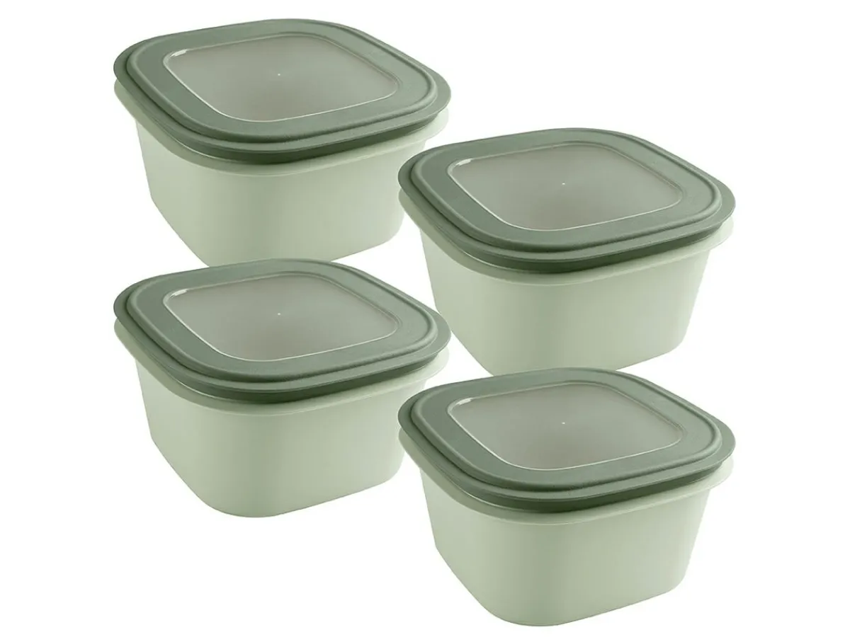 Sunware Sigma home 3,8 Liter Set von 4 Frischhaltedose - Green< Schüssel & Schalen