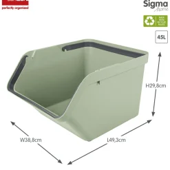 Sunware Aufbewahrungsboxen^Sigma home 45 Liter Sortiereinheit - Green