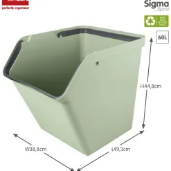 Sunware Aufbewahrungsboxen^Sigma home 60 Liter Sortiereinheit - Green
