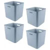 Sunware Sigma home 25 Liter Blue cube box - Set von 4< Aufbewahrungsboxen