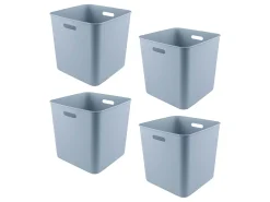 Sunware Sigma home 25 Liter Blue cube box - Set von 4< Aufbewahrungsboxen