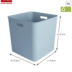 Sunware Sigma home 25 Liter Blue cube box - Set von 4< Aufbewahrungsboxen