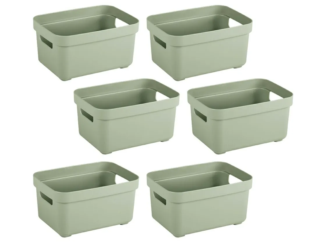 Sunware Aufbewahrungsboxen^Sigma Home 2,5 liter Set von 6 Lagerbox - Green