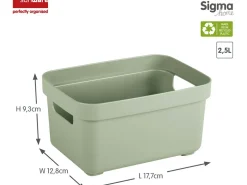 Sunware Aufbewahrungsboxen^Sigma Home 2,5 liter Set von 6 Lagerbox - Green