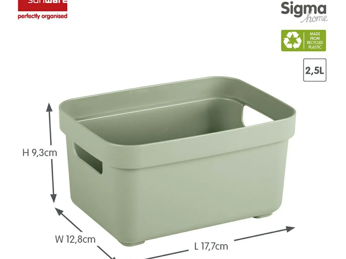 Sunware Aufbewahrungsboxen^Sigma Home 2,5 liter Set von 6 Lagerbox - Green