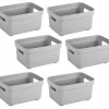 Sunware Aufbewahrungsboxen-Sigma Home 2,5 liter Set von 6 Lagerbox - Grey