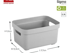 Sunware Aufbewahrungsboxen-Sigma Home 2,5 liter Set von 6 Lagerbox - Grey