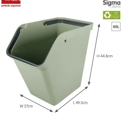 Sunware Sigma home 40 Liter Sortiereinheit - Green< Aufbewahrungsboxen