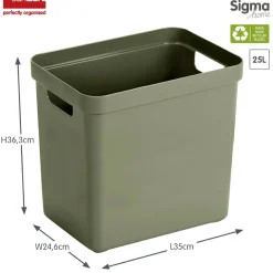 Sunware Aufbewahrungsboxen^Sigma home 25 Liter Aufbewahrungsbox - Dark green