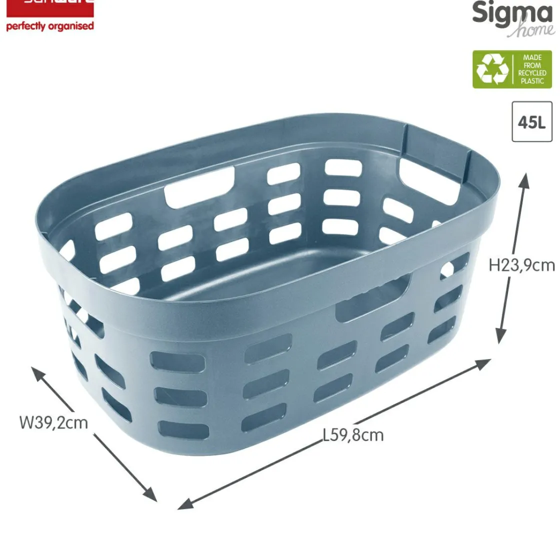 Sunware Aufbewahrungsboxen^Sigma Home 45 Liter Korb - Blue