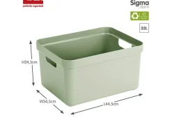 Sunware Aufbewahrungsboxen^Sigma home 32 Liter Green Aufbewahrungsbox - Set von 4