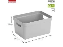 Sunware Aufbewahrungsboxen^Sigma home 13 Liter Grey Aufbewahrungsbox - Set von 6
