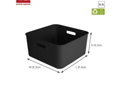 Sunware Sigma home 12,5 Liter cube box - Black< Aufbewahrungsboxen