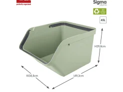 Sunware Sigma home 45 Liter sortiereinheid mit Deckel - Green< Aufbewahrungsboxen