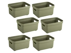 Sunware Aufbewahrungsboxen-Sigma Home 2,5 liter Set von 6 Lagerbox - Dark green