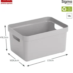Sunware Sigma home 13 Liter Aufbewahrungsbox - Grey< Aufbewahrungsboxen