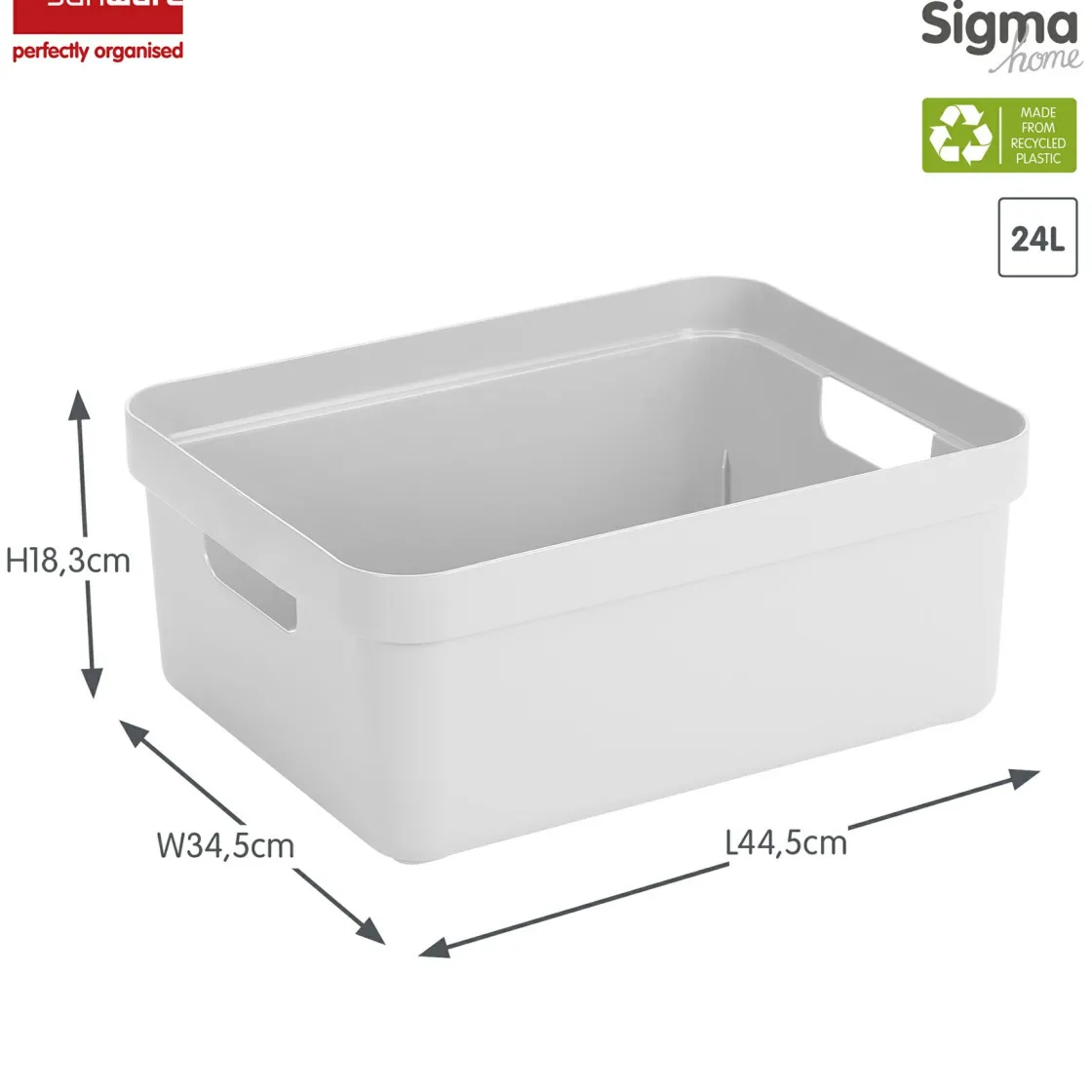 Sunware Aufbewahrungsboxen^Sigma home 24 Liter Aufbewahrungsbox - White