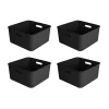 Sunware Sigma home 12,5 Liter Black cube box - Set von 4< Aufbewahrungsboxen