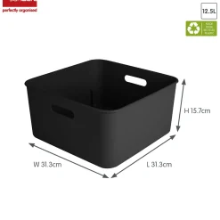 Sunware Sigma home 12,5 Liter Black cube box - Set von 4< Aufbewahrungsboxen
