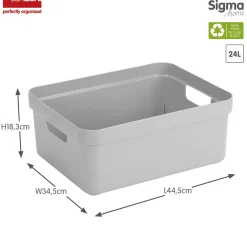 Sunware Aufbewahrungsboxen-Sigma home 24 Liter Aufbewahrungsbox - Grey