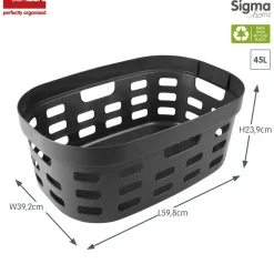 Sunware Sigma home 45 Liter 6er-Set Wäschekörbe - Anthracite< Waschkörbe