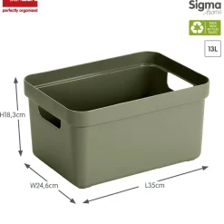 Sunware Aufbewahrungsboxen^Sigma home 13 Liter Aufbewahrungsbox - Dark Green