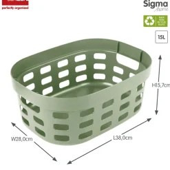 Sunware Aufbewahrungsboxen-Sigma home 15 Liter Korb - Green