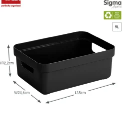 Sunware Aufbewahrungsboxen-Sigma home 9 Liter Aufbewahrungsbox - Black