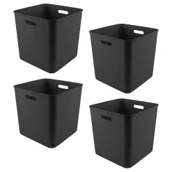 Sunware Aufbewahrungsboxen^Sigma home 25 Liter Black cube box - Set von 4