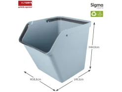 Sunware Aufbewahrungsboxen^Sigma home 60 Liter Set von 2 Sortiereinheit - Blue
