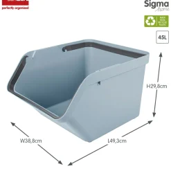 Sunware Sigma home 45 Liter Sortiereinheit - Blue< Aufbewahrungsboxen