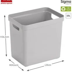 Sunware Aufbewahrungsboxen^Sigma home 25 Liter Aufbewahrungsbox - Grey