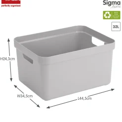 Sunware Aufbewahrungsboxen-Sigma home 32 Liter Aufbewahrungsbox - Grey
