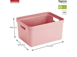 Sunware Aufbewahrungsboxen^Sigma home 32 Liter Pink Aufbewahrungsbox - 4er-Set