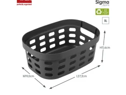 Sunware Aufbewahrungsboxen^Sigma home 5 Liter Set von 6 Korbe - Anthracite
