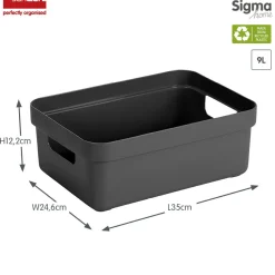 Sunware Aufbewahrungsboxen-Sigma home 9 Liter Aufbewahrungsbox - Anthracite