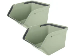 Sunware Aufbewahrungsboxen-Sigma home 45 Liter Set von 2 Sortiereinheit - Green