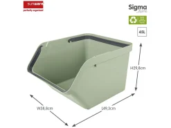 Sunware Aufbewahrungsboxen-Sigma home 45 Liter Set von 2 Sortiereinheit - Green