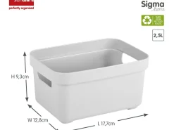 Sunware Sigma Home 2,5 liter Set von 6 Lagerbox - White< Aufbewahrungsboxen