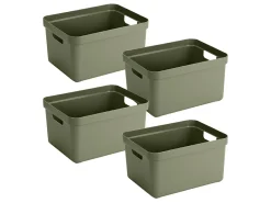 Sunware Aufbewahrungsboxen-Sigma home 32 Liter Dark Green Aufbewahrungsbox - 4er-Set