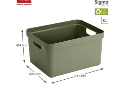 Sunware Aufbewahrungsboxen-Sigma home 32 Liter Dark Green Aufbewahrungsbox - 4er-Set
