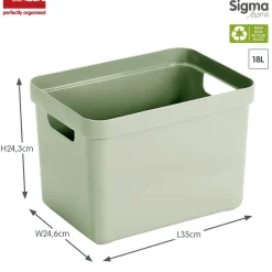 Sunware Sigma home 18 Liter Aufbewahrungsbox - Green< Aufbewahrungsboxen