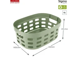 Sunware Aufbewahrungsboxen^Sigma home 15 Liter Green Korb - Set von 6