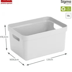 Sunware Aufbewahrungsboxen-Sigma home 13 Liter White Aufbewahrungsbox - Set von 6